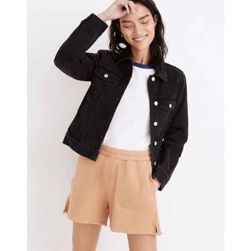 NWT Madewell The Jean Jacket in Lunar Wash Black‎ Size Medium